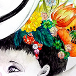 高校時代の課題制作：架空の展示パネル「Flower」