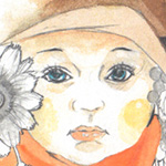 高校時代の課題制作：架空の展示パネル「Flower」DMカード